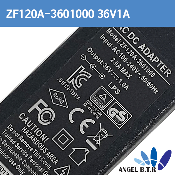 ZF120A-3601000 36V1A/36W 5.5x2.1 SMPS 전원아답터