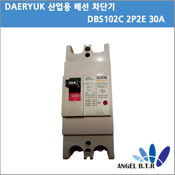 [중고][산업용 배선차단기][DAERYUK]대륙 DBS102C 30A 2P2E DACO MCCB AC460V 14KA/ AC220V 25KA