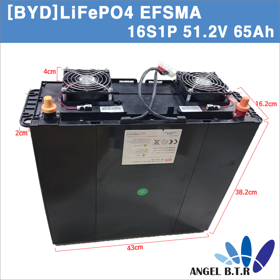 [BYD]EFSMA/51.2V 65Ah 51.2V65Ah /3.3KWh/16S1P/16S 1P/LiFePO4 battery module/ 리튬 인산철 배터리 모듈 /ESS배터리 모듈/지게차 용도